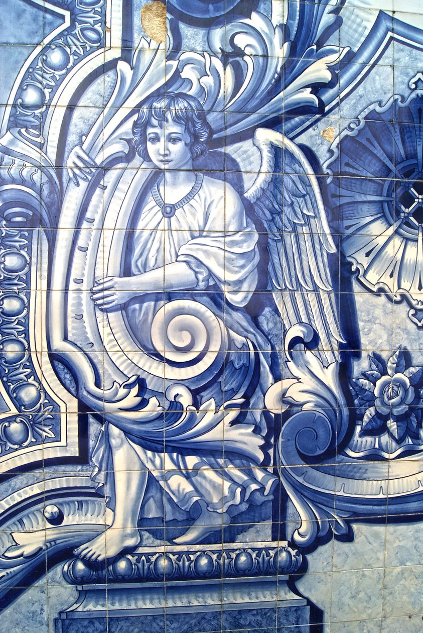 Panel decorativo que representa un ángel, Lamego, Portugal. 1738 de Portuguese School
