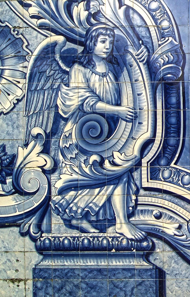 Panel decorativo que representa un ángel, Lamego, Portugal. 1738 de Portuguese School