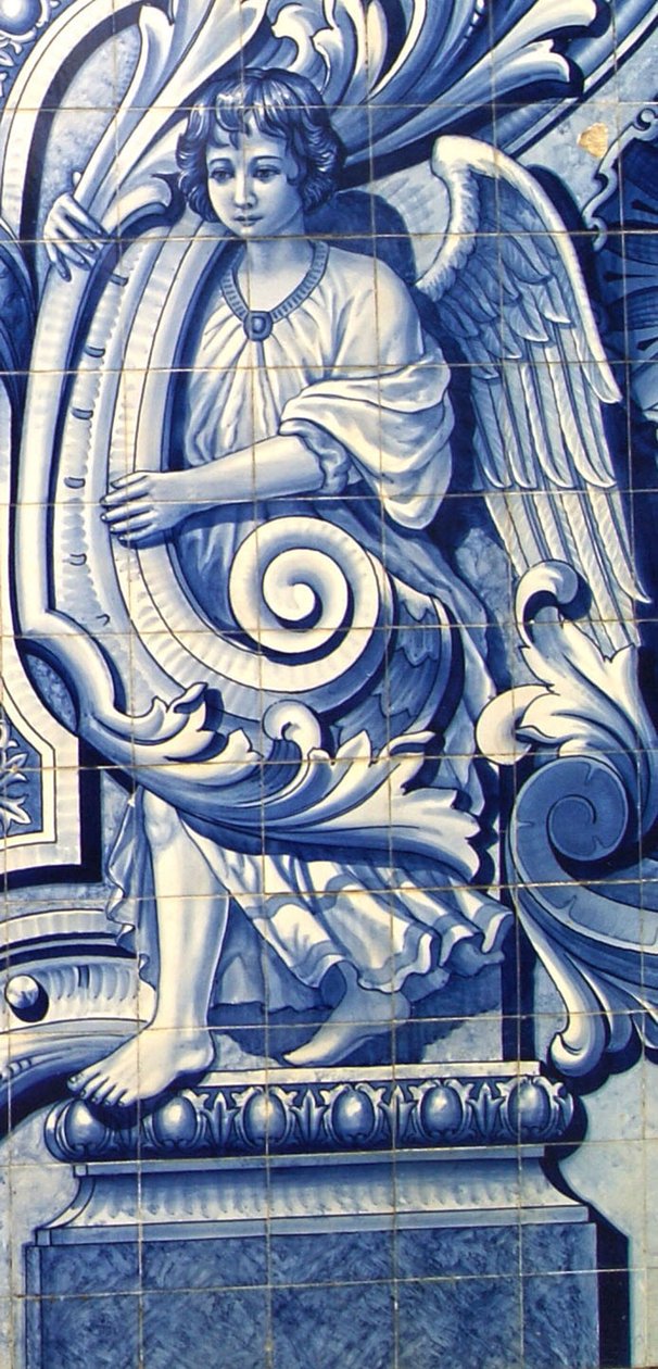 Panel decorativo que representa un ángel, Lamego, Portugal. 1738 de Portuguese School