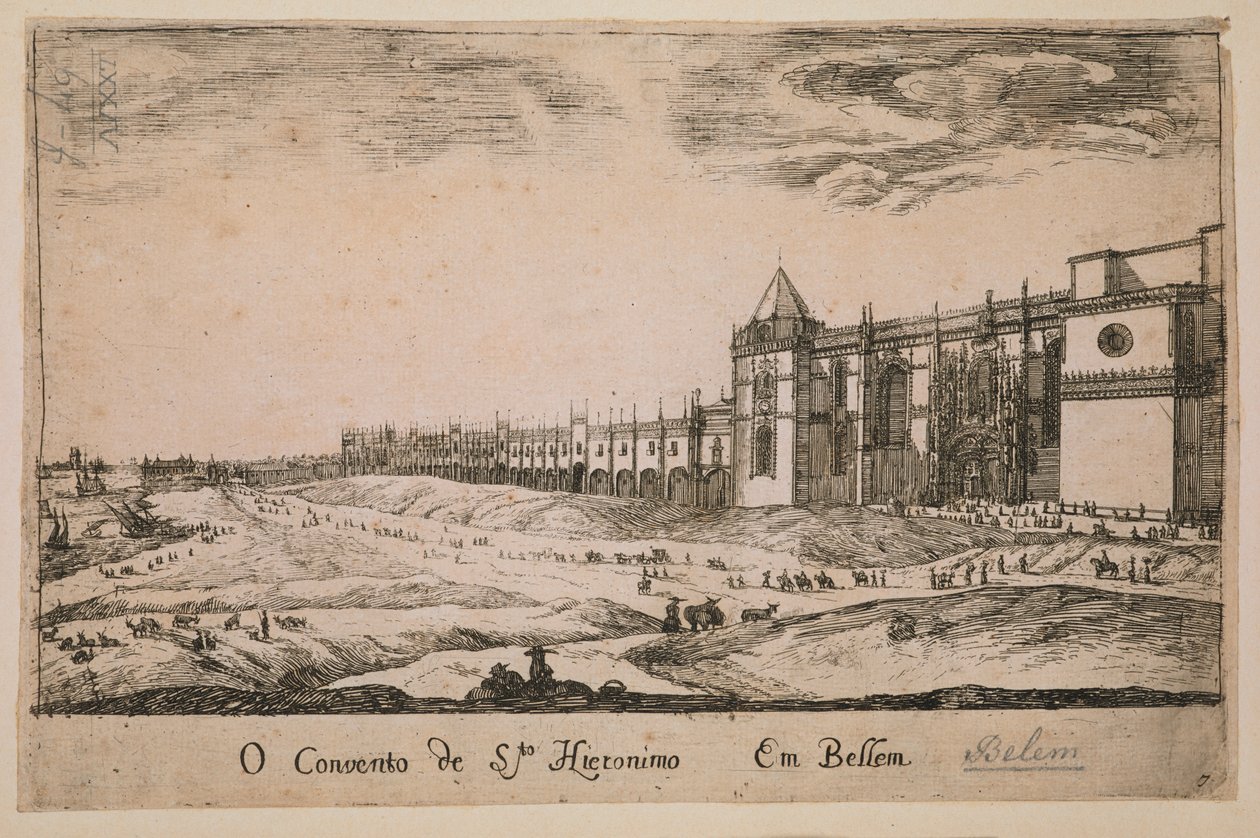 Monasterio de los Jerónimos en el distrito de Belem, Portugal 1662 de Portuguese School