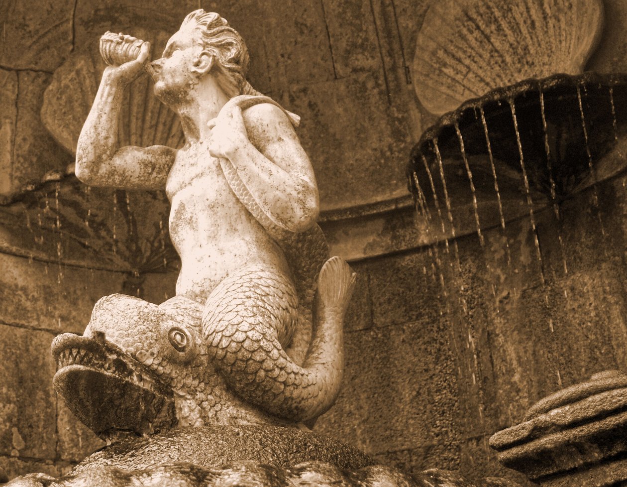 Fuente de Tritón, Santuário de Nossa Senhora dos Remédios, Lamego, Portugal 1738 de Portuguese School