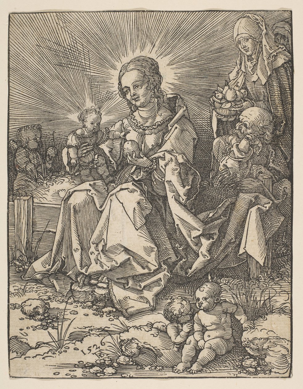 La Madonna en un Banco de Hierba, 1526 de Possibly Albrecht Dürer