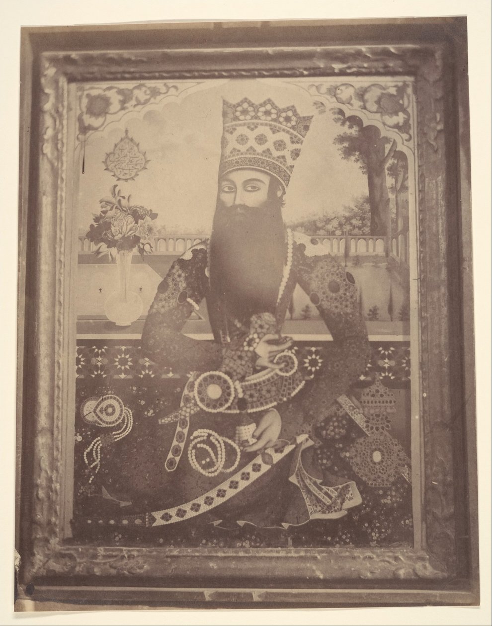 [Fath-Ali Shah, Pintura que una vez Perteneció a Hmah [] Saula, Tío del Rey.], 1840s-60s de Possibly by Luigi Pesce.