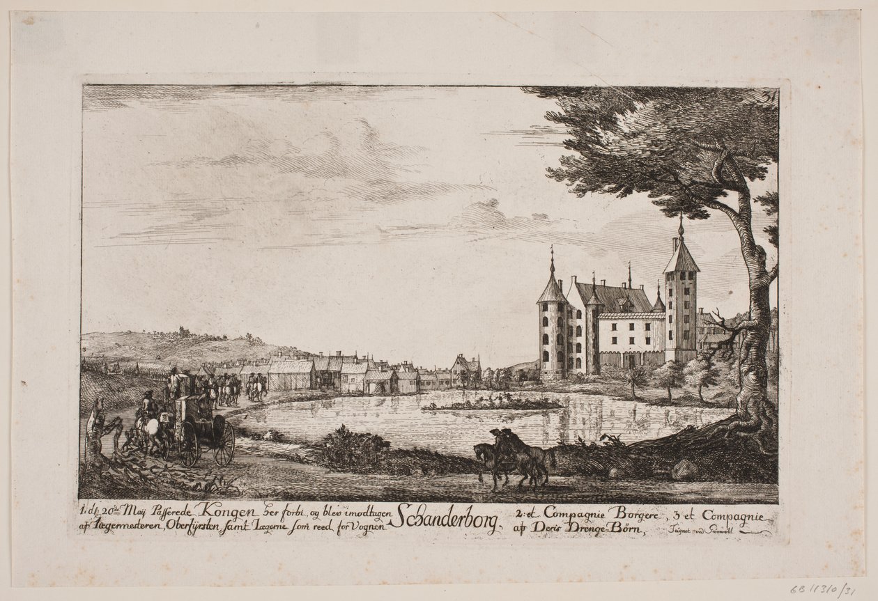 La llegada de Frederik V al Castillo de Skanderborg de Poul Isac Grønvold