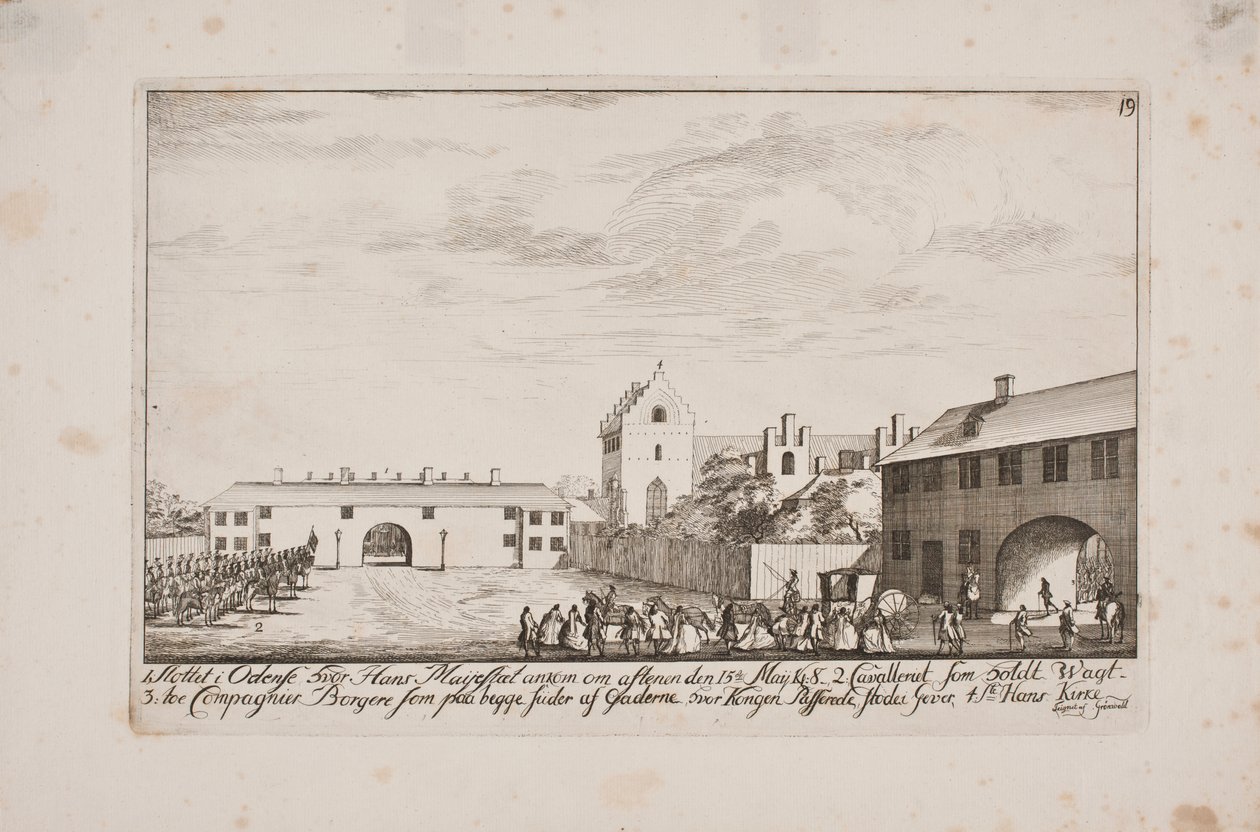 La Llegada de Federico V al Castillo de Odense de Poul Isac Grønvold