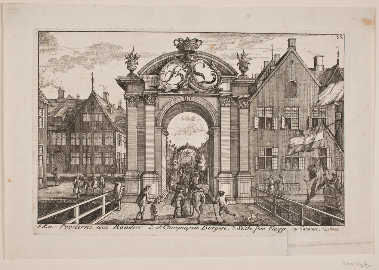 Arco de triunfo de Federico V en Randers de Poul Isac Grønvold