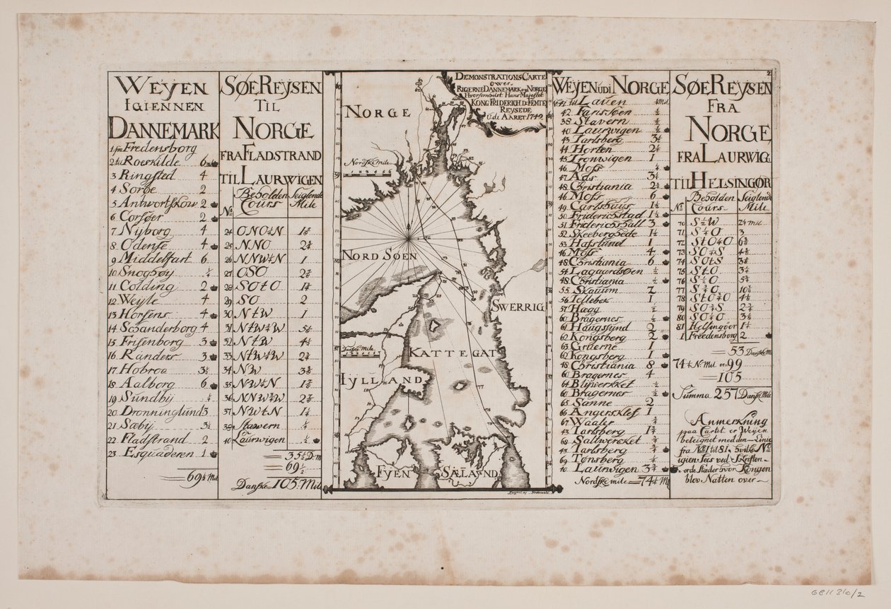 Mapa de Skagerrak y Kattegat con regiones circundantes de Poul Isac Grønvold