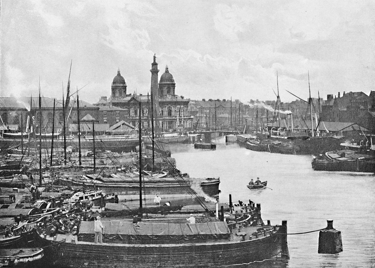Hull, desde los muelles, c1896 de Poulton and Co