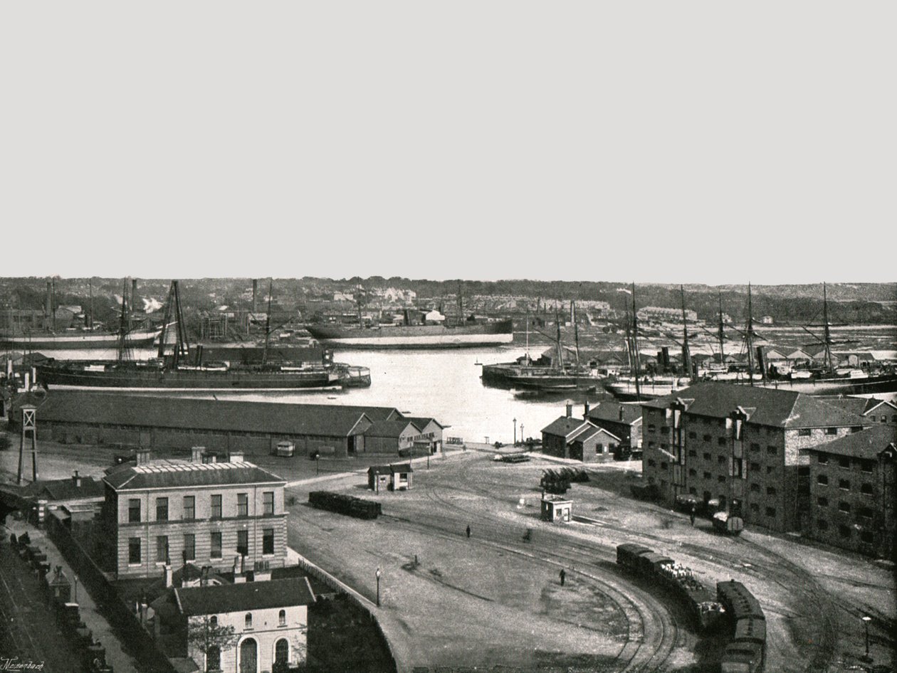 Los muelles, Southampton, 1895 de Poulton and Co
