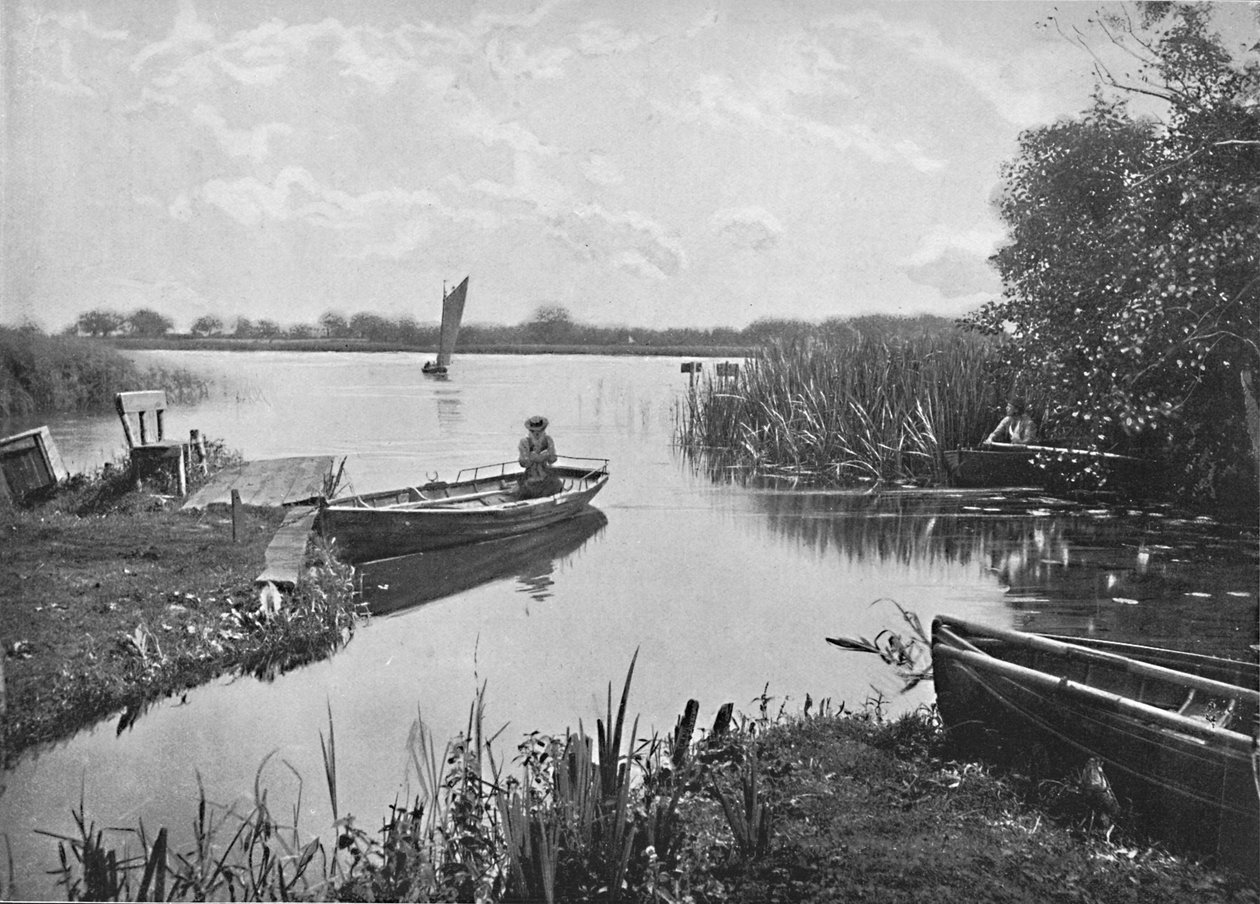 Wroxham Broad, Norfolk, c1896 de Poulton and Co