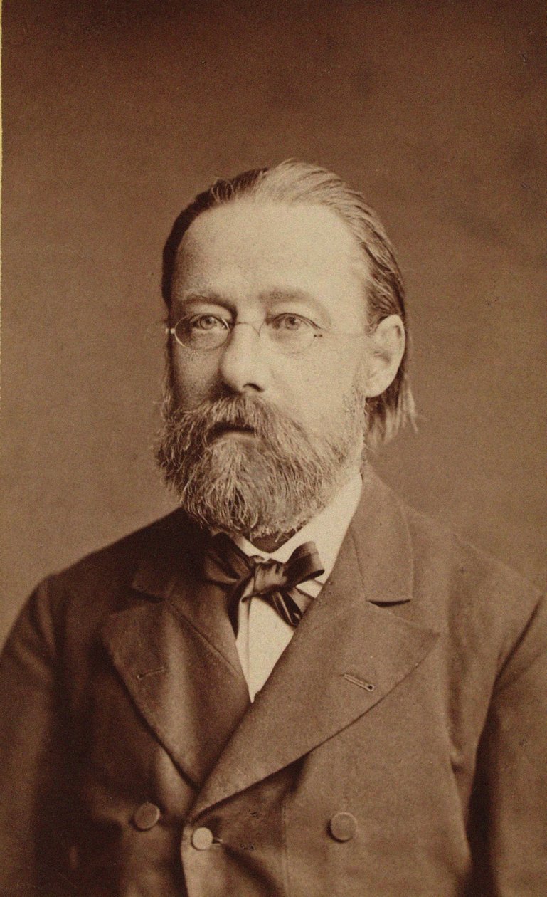 Retrato del compositor Bedrich Smetana, 1878 de Prague . Photo studio J. Mulac
