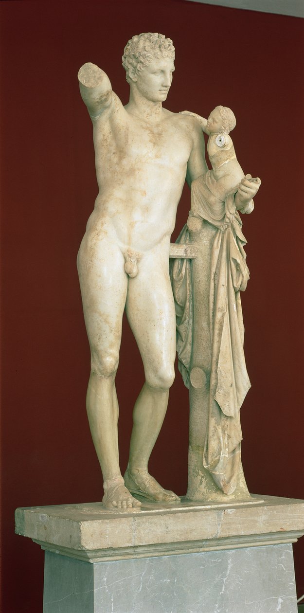 Estatua de Hermes y el infante Dionisio, c.330 a.C. de Praxiteles