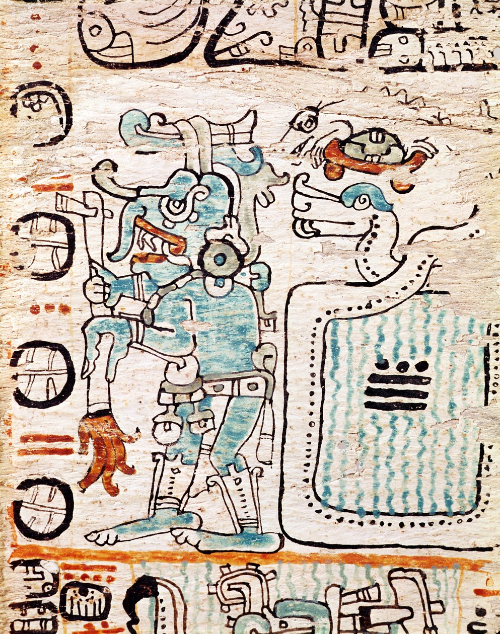 Detalle de un códice maya de Pre Columbian