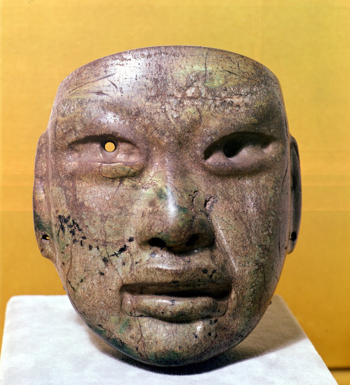 Máscara funeraria, Olmeca, de México de Pre Columbian