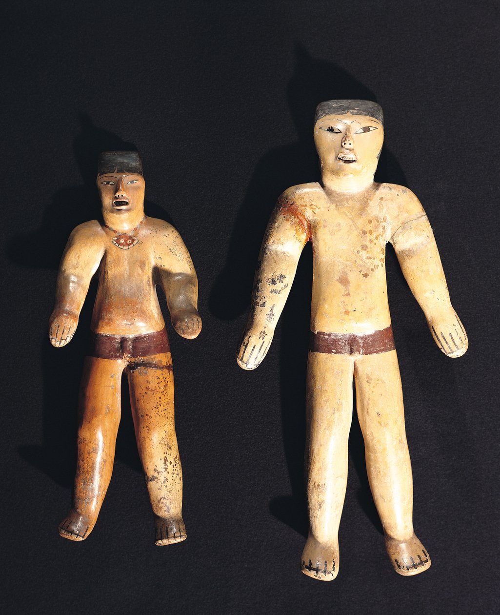 Dos estatuillas masculinas, Cultura Recuay de Pre Columbian