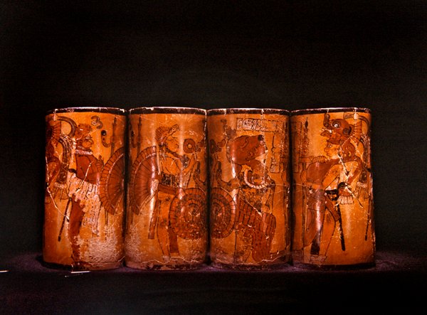 Vasija policromada, Cultura Maya Clásica Tardía, Guatemala de Pre Columbian Pre Columbian