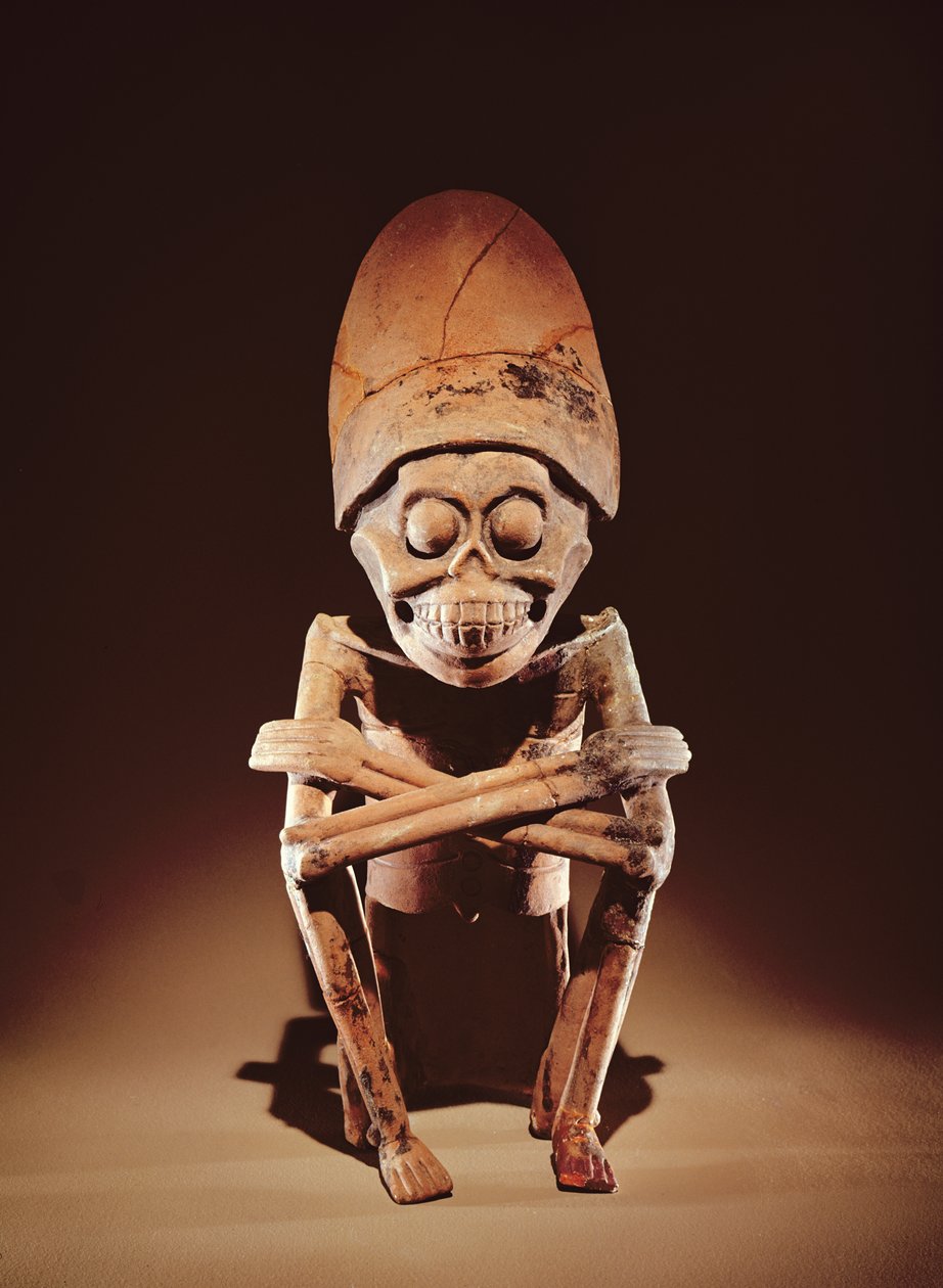 Mictlantecuhtli (Señor de Mictlan) Estilo Remojadas, de Los Cerros, Tierra Blanca, Veracruz (cerámica) de Pre Columbian