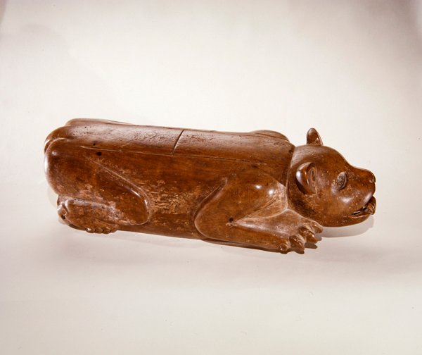 Tambor de jaguar agazapado, Cultura Azteca de Pre Columbian Pre Columbian