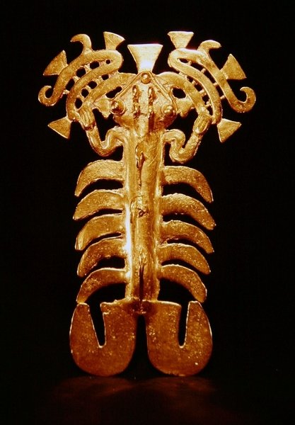 Colgante que representa un animal mitológico, de Puerto Jiménez, Península de Osa, Costa Rica de Pre Columbian Pre Columbian