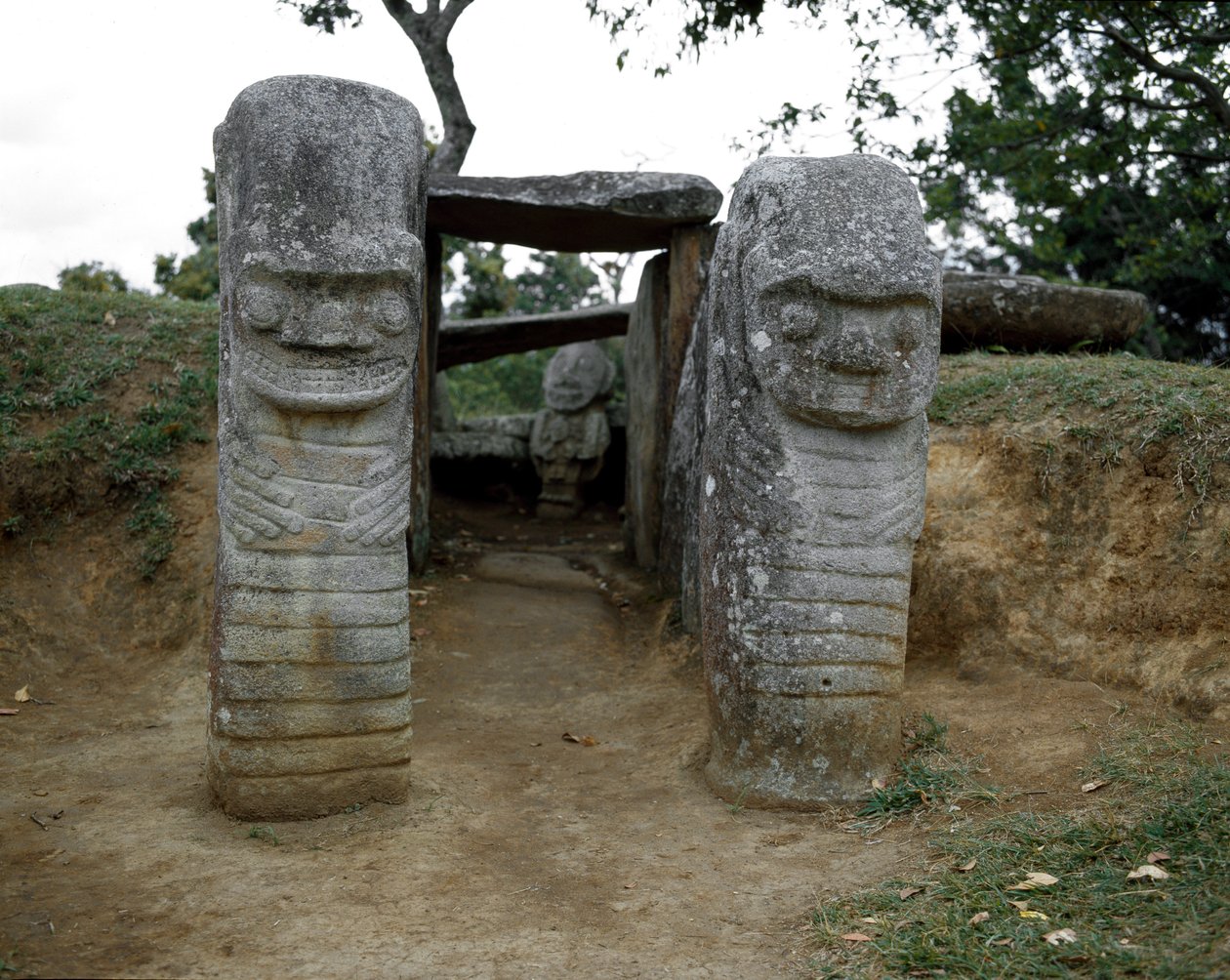 Escultura megalítica de cariátides zoomorfas de Pre Columbian Pre Columbian