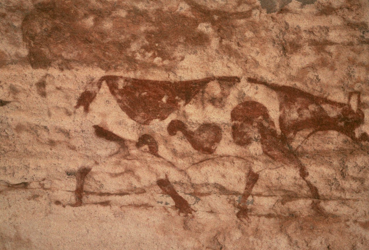 Una vaca (pintura mural) de Prehistoric