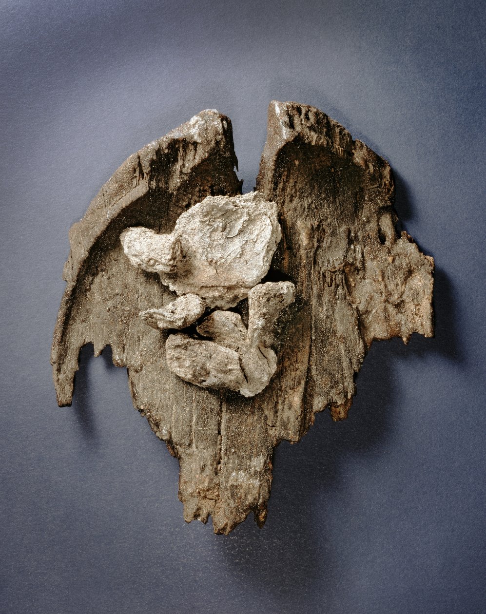 Fragmento de un Plato Prehistórico con Restos de una Articulación de Carne, Tumba G73, Jericó de Prehistoric