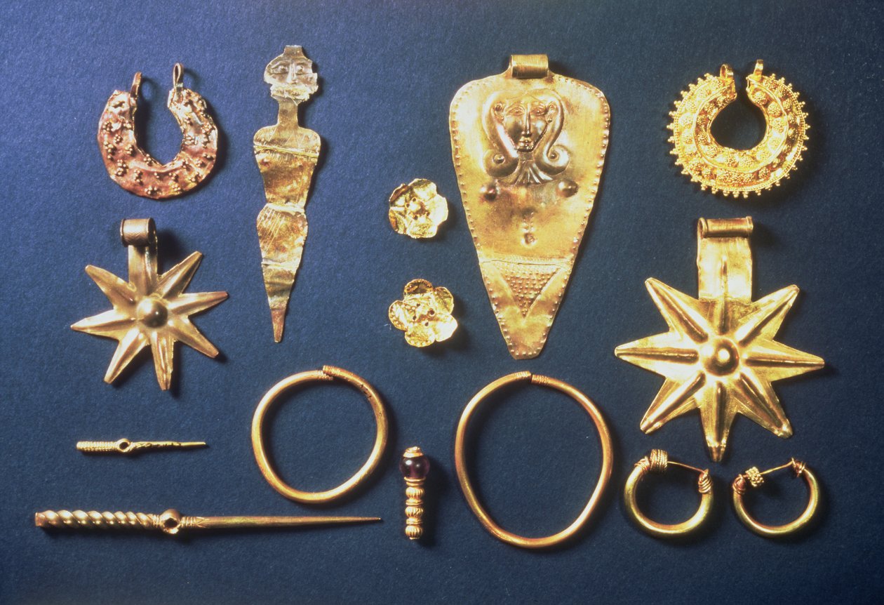 Joyería de Tell Ajjul, Israel, siglo XVI a.C. (oro) de Prehistoric