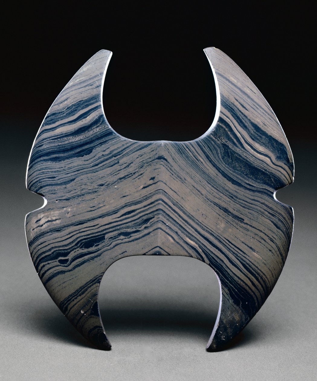 Piedra de banner ovada, período arcaico norteamericano, 2000-1000 a.C. (pizarra) de Prehistoric