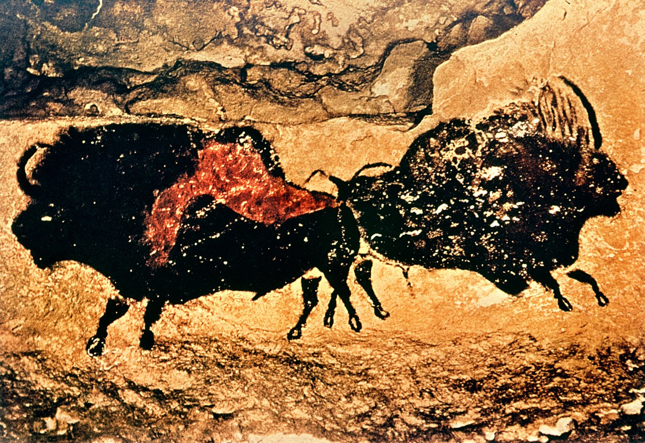 Pintura rupestre de bisonte, c.17000 a.C. de Prehistoric