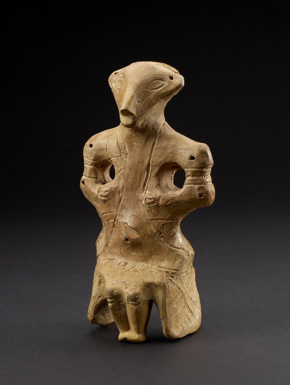 Figurilla femenina sentada, de Vinca, antigua Yugoslavia, siglo V a.C. de Prehistoric