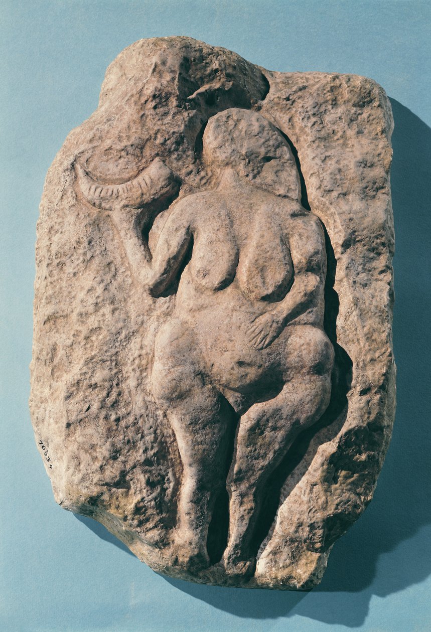 Venus con un cuerno, de Laussel en el Dordoña de Prehistoric