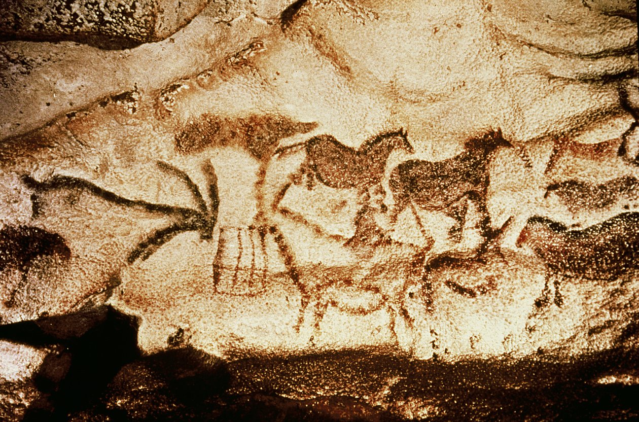 Caballos y ciervos de las Cuevas de Altamira, c.15000 a.C. de Prehistoric