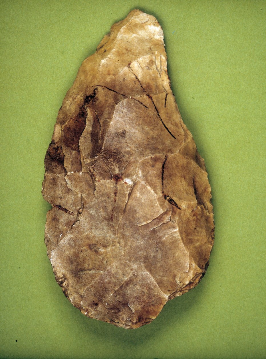 Pulidor achelense (Paleolítico Medio) Museo arqueológico de Milán de Prehistoric Prehistoric