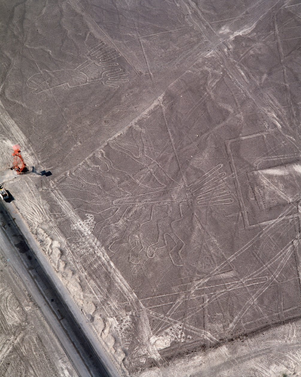 Vista aérea de las Líneas de Nazca de Prehistoric Prehistoric