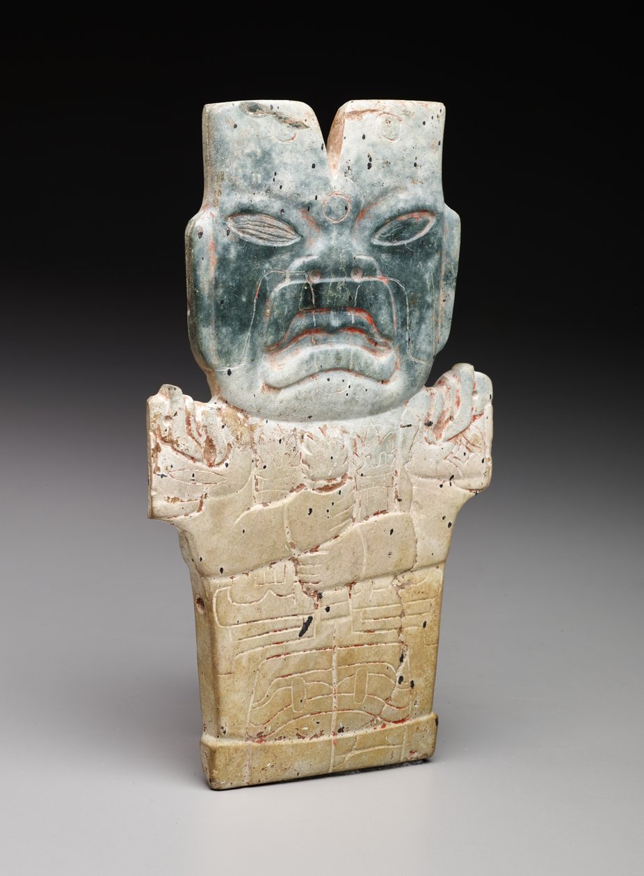 Placa antropomórfica, posiblemente la Serpiente de Fuego, período Preclásico, 800-400 a.C. de Prehistoric Prehistoric