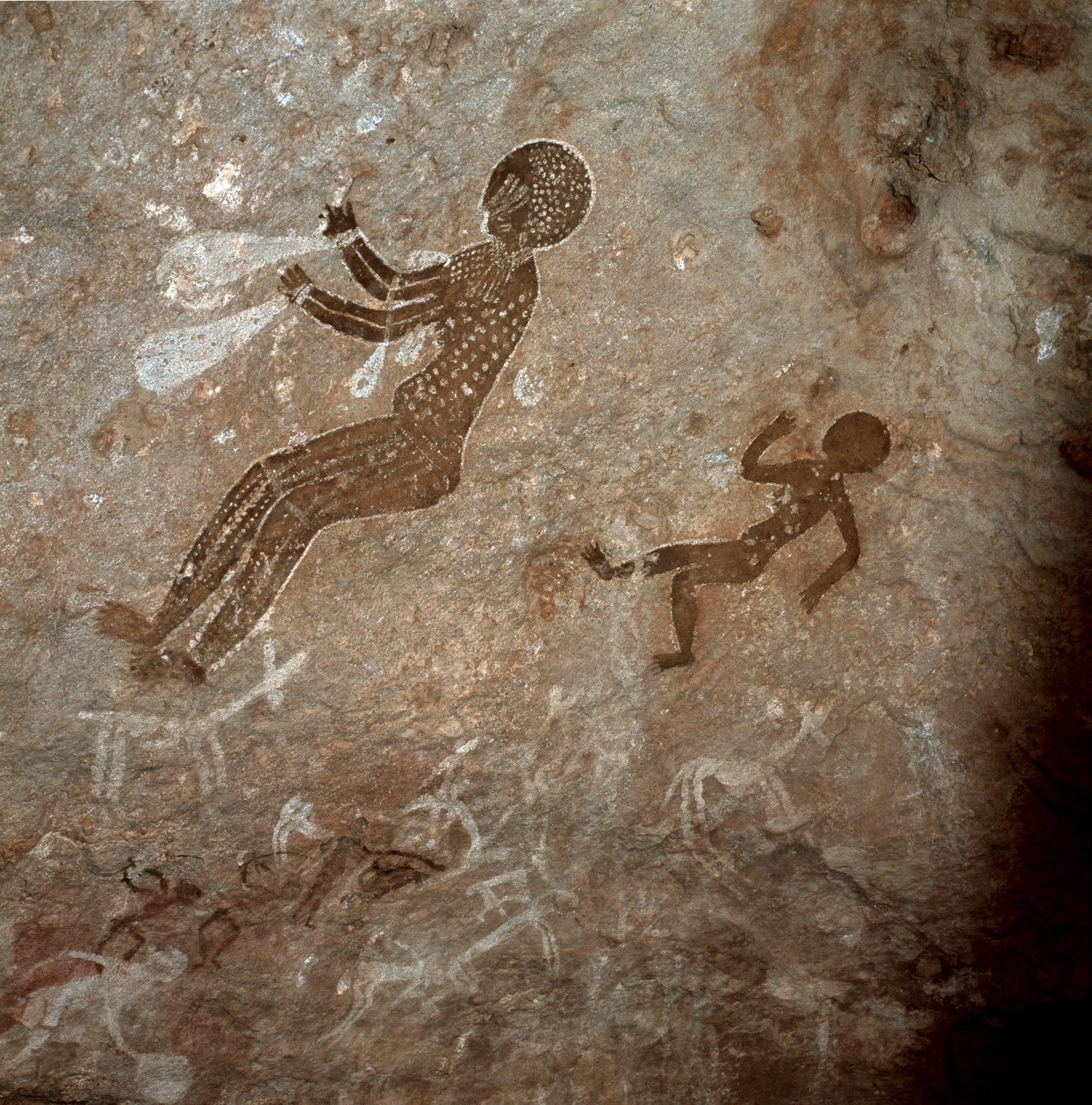 Figuras humanas. Pinturas rupestres, 8000-7000 a.C. de Prehistoric Prehistoric