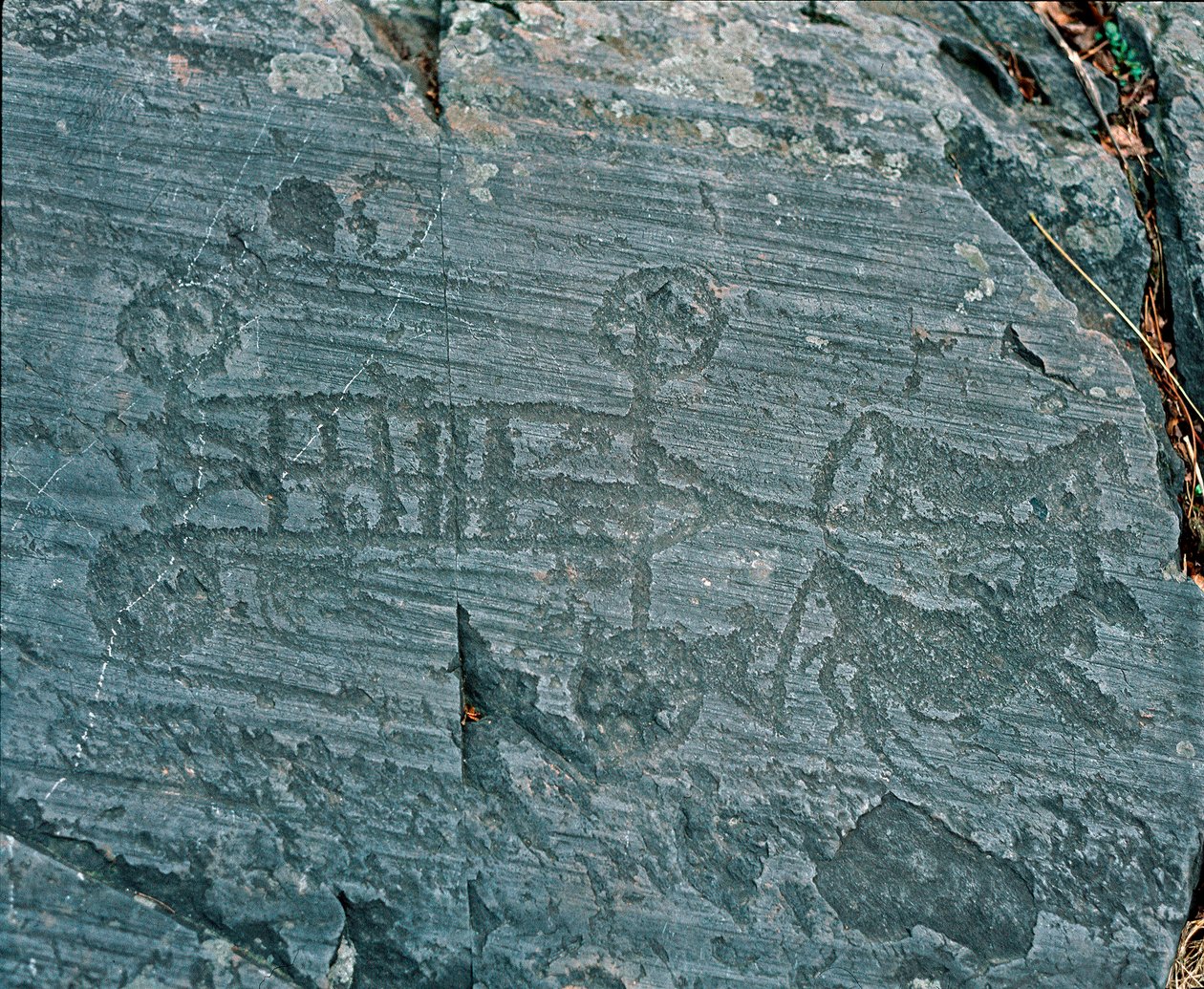 Prehistoria: civilización Camunni: un carro tirado por caballos de Prehistoric Prehistoric