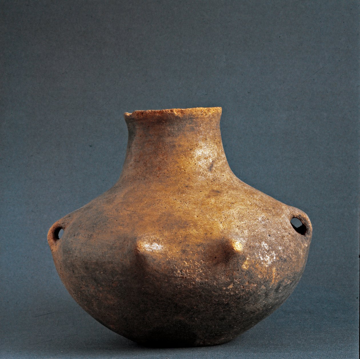 Prehistoria, cultura de Rinaldone (Montefiascone): vaso de terracota de la necrópolis de Rinaldone. Edad del Cobre. Eneolítico. 2200 a.C. Roma, Museo Nacional Prehistórico Etnográfico Luigi Pigorini de Prehistoric Prehistoric