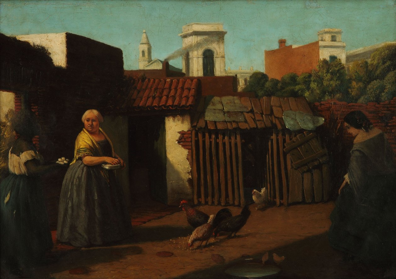 Patio porteño en 1850 de Prilidiano Pueyrredon