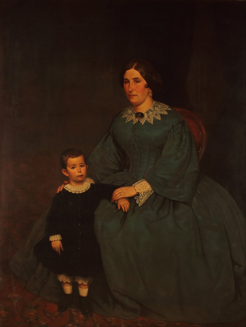 Retrato de Cecilia R. de Peralta Ramos y su hijo de Prilidiano Pueyrredon