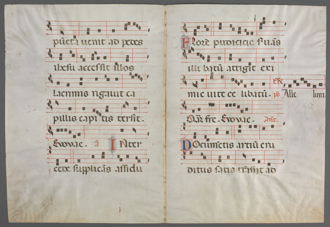 Bifolium from an Antiphonary: Music de Primo Miniatore di San Domenico