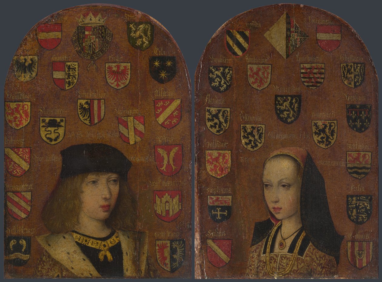 Retrato de Felipe I de Castilla y Margarita de Austria de Probably by Pieter van Coninxloo