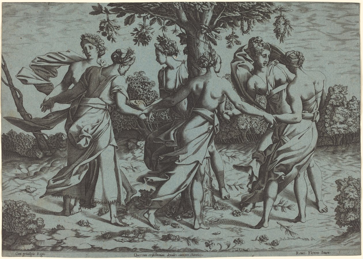 Danza de las dríades de Probably French 16th Century after Pierre Milan after Rosso Fiorentino