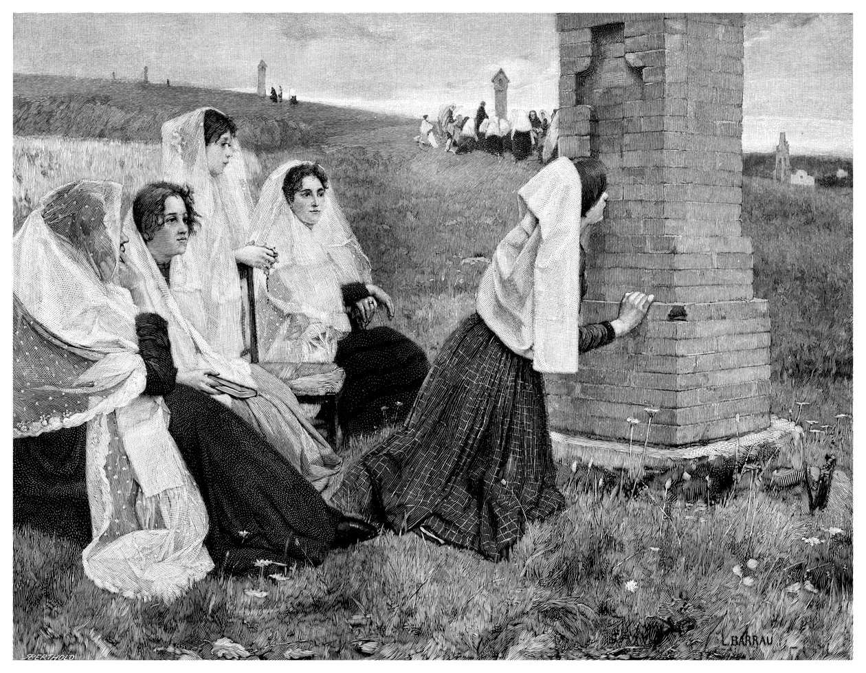 El Vía Crucis en Cataluña, 1895 de Professor Berthold