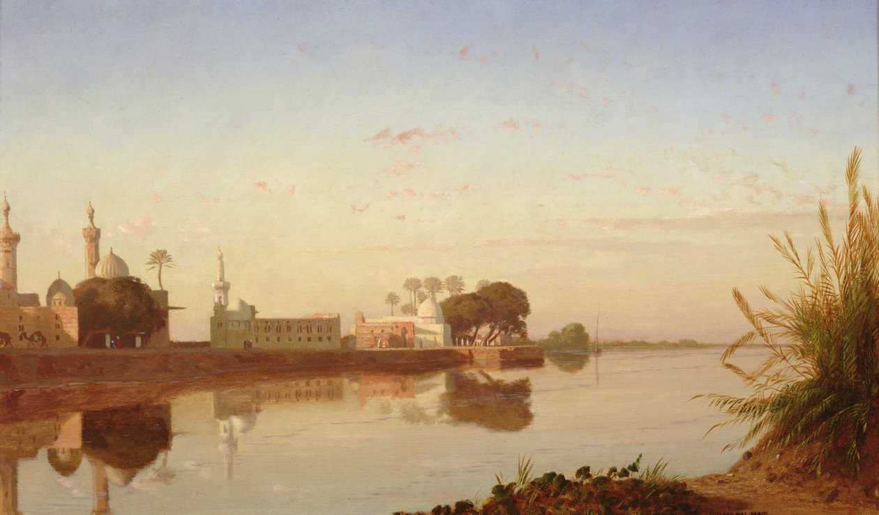 Vista del Nilo en el Bajo Egipto, c.1840 de Prosper Georges Antoine Marilhat
