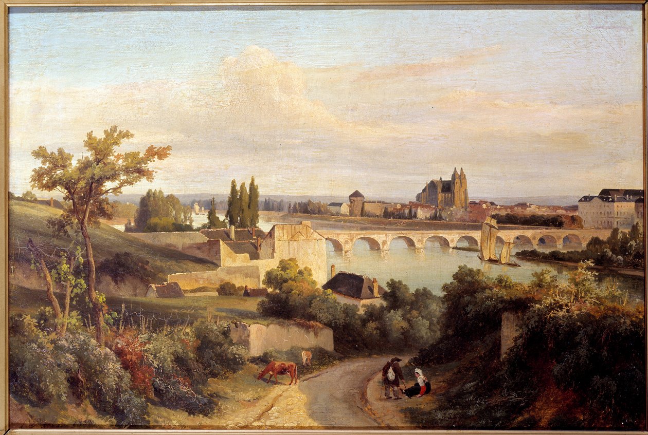 El puente de Tours en 1833 de Prosper Barbot