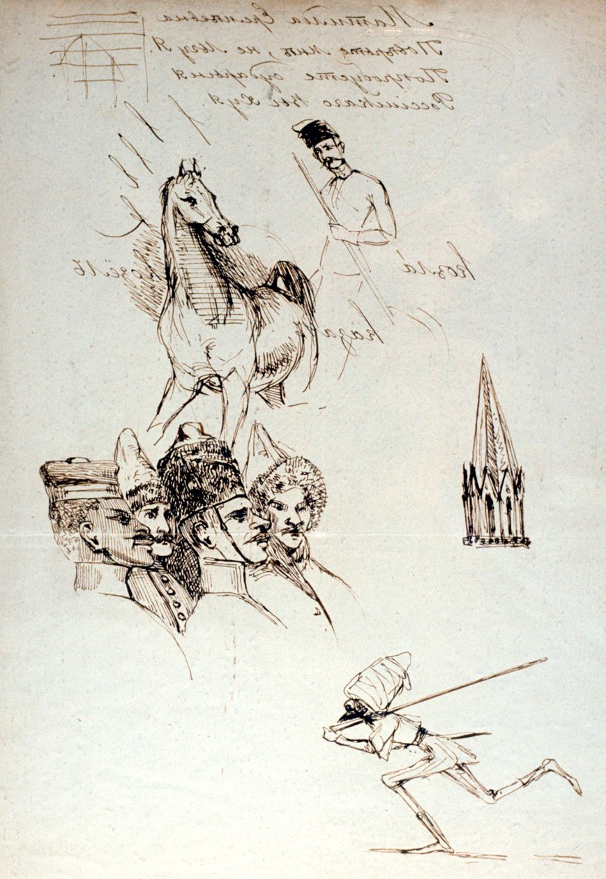 Estudio de rusos, c. 1823-1870 de Prosper Merimee