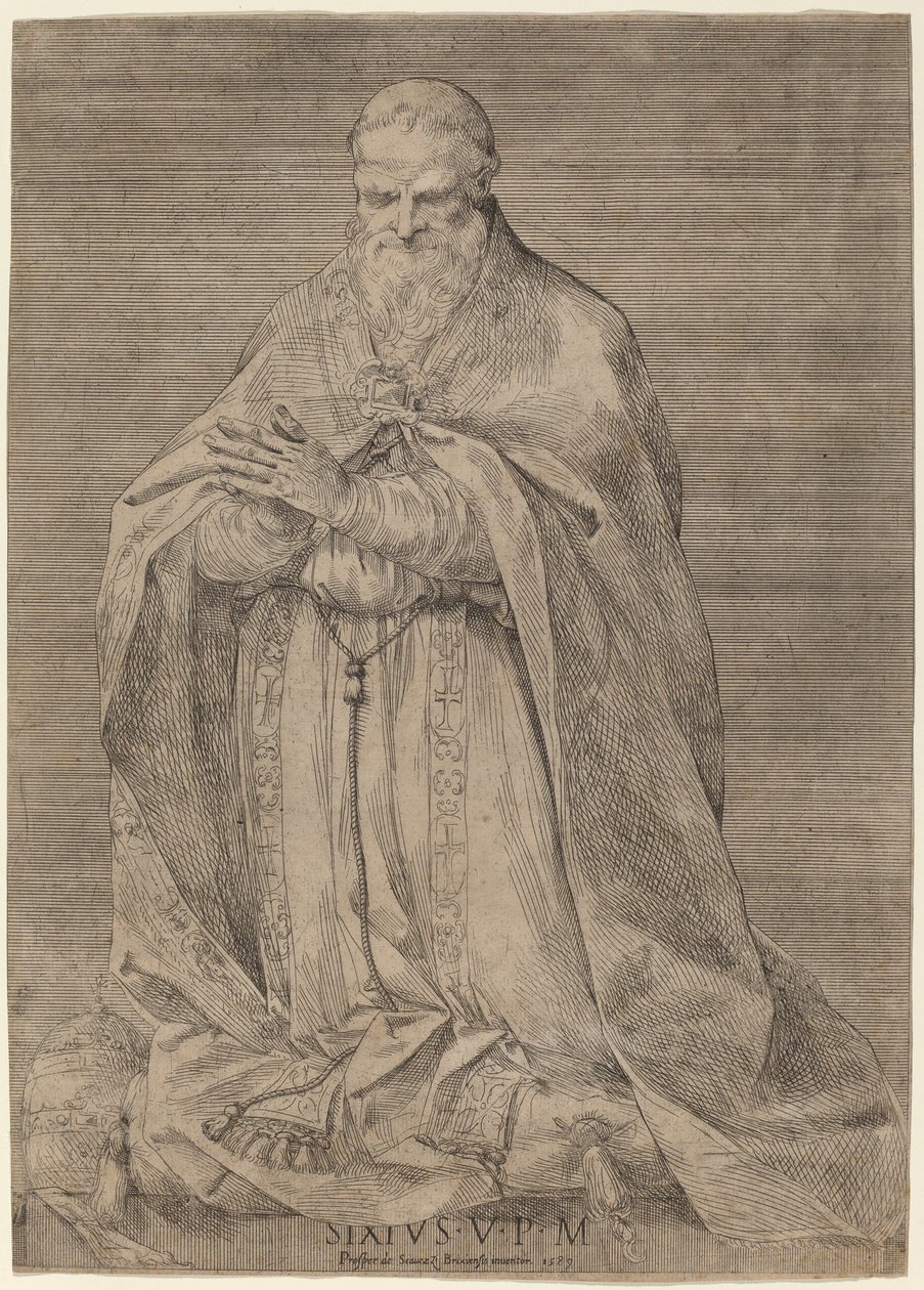 Papa Sixto V de Prospero Bresciano, after Giuseppe Cesari