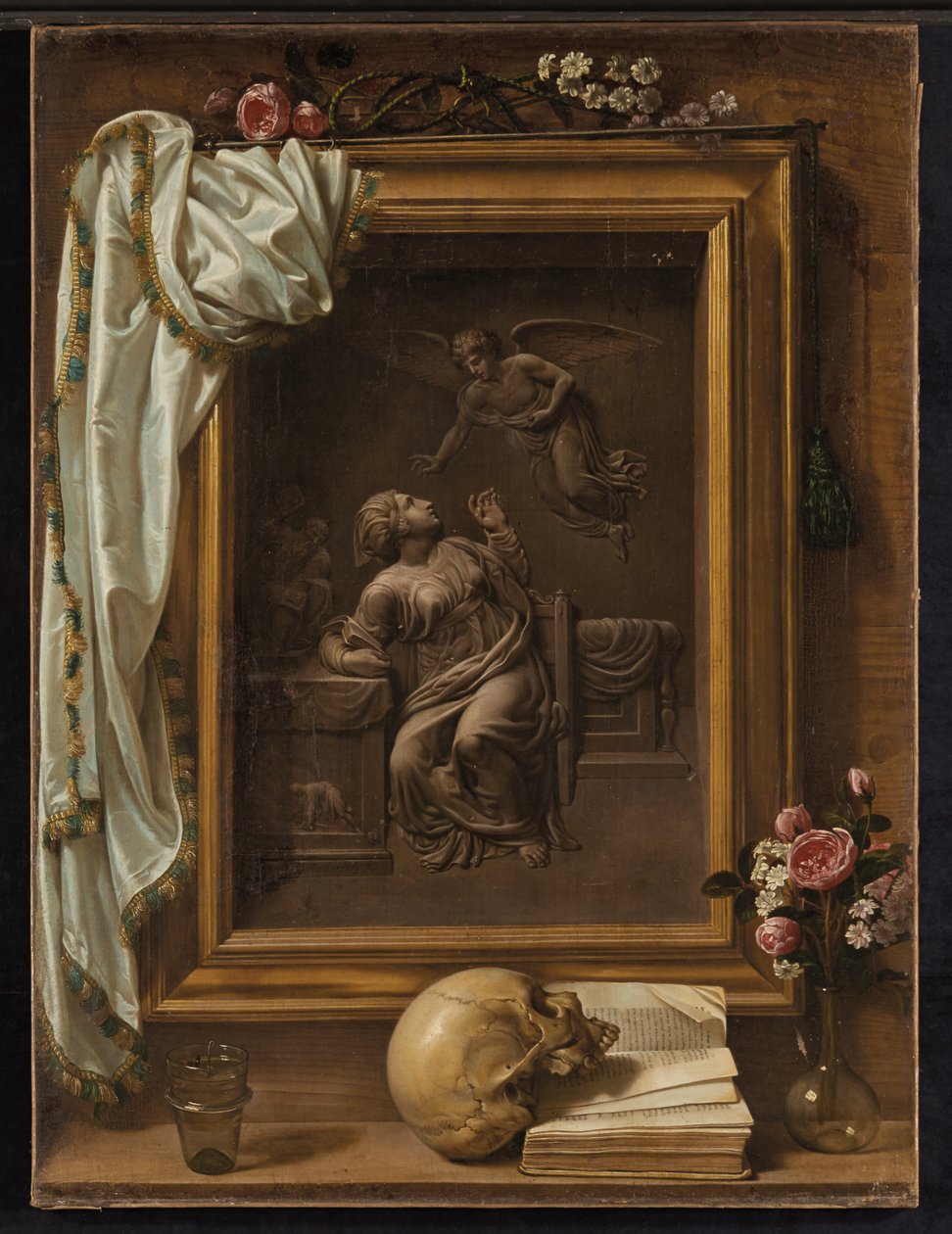 Trampantojo con relieve de bronce representando la Anunciación, 1825 de Prospero Mallerini