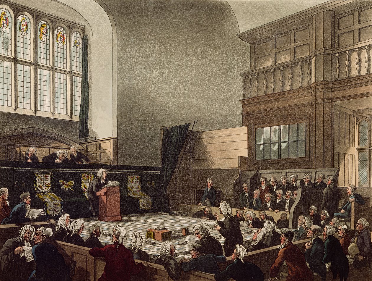Corte del Exchequer, Westminster Hall, de 